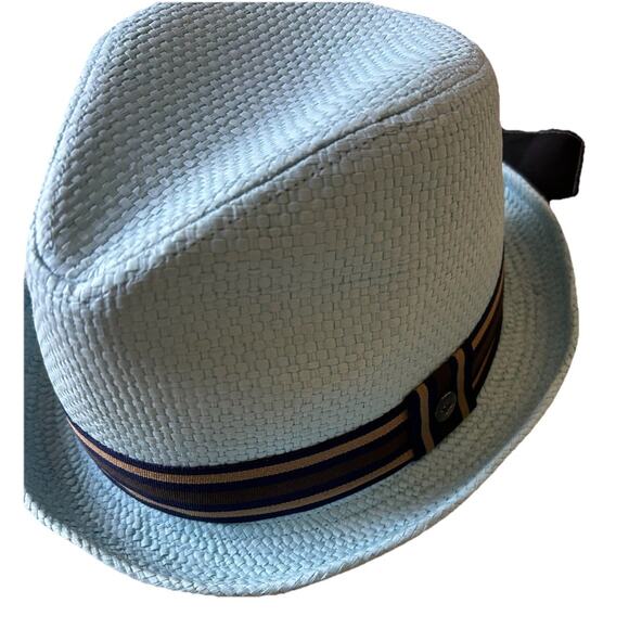 PETER GRIMM Light Blue Depp Mens Fedora Hat Turquoise Dad Miami New With Tags - Picture 7 of 10